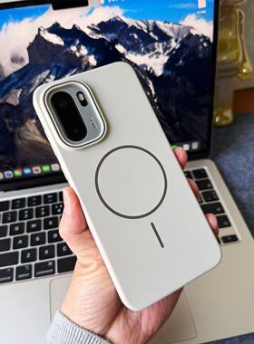 适用一加Ace6手机壳一加ace5至尊版磁吸1+ace6t大孔磨砂全包防摔oneplusAce6竞速版高级感纯色肤感5G超薄硬壳