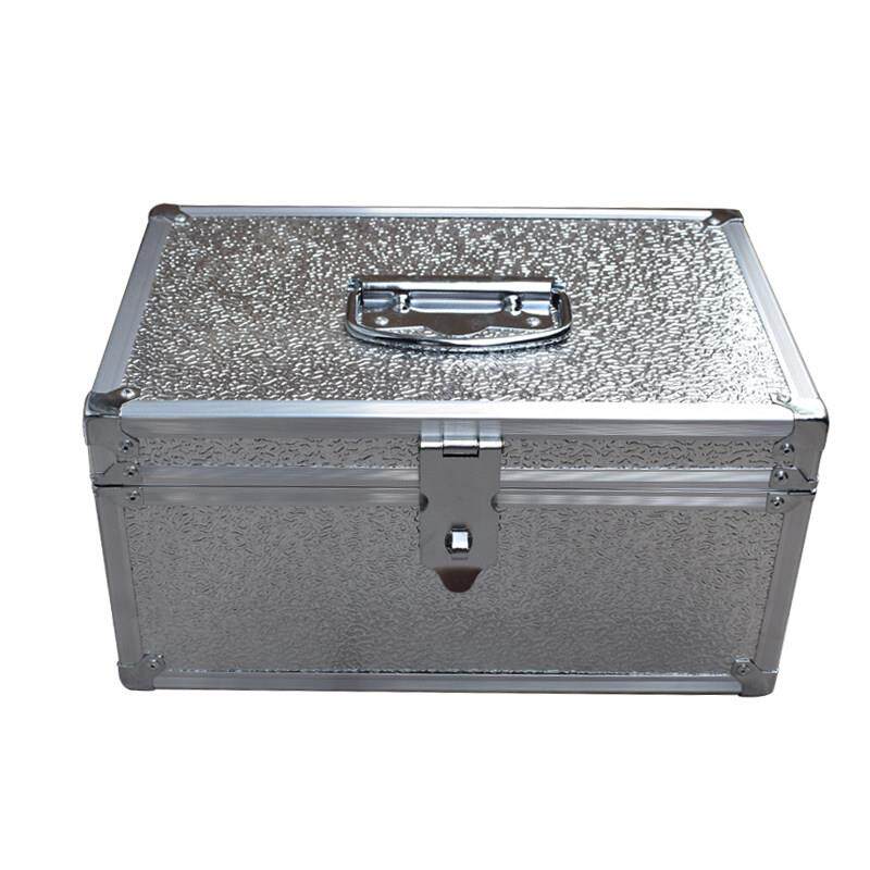 铝合金证件文件收纳盒家用带锁密码收纳箱储物钱箱保险盒零钱箱子