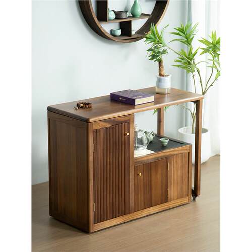 实木移动茶水柜茶边柜家