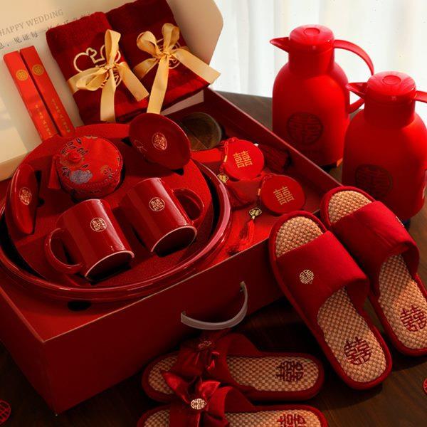 嫁用品婚庆礼备婚物女方箱喜陪嫁套装礼盒妆大全结婚品新娘家高档