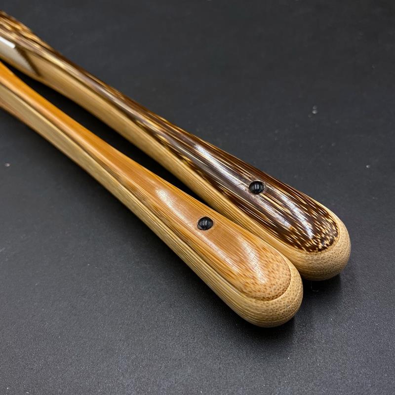 陈泽老师精工精制几十年老料棕竹老玉竹折扇茄头文玩收藏礼品扇