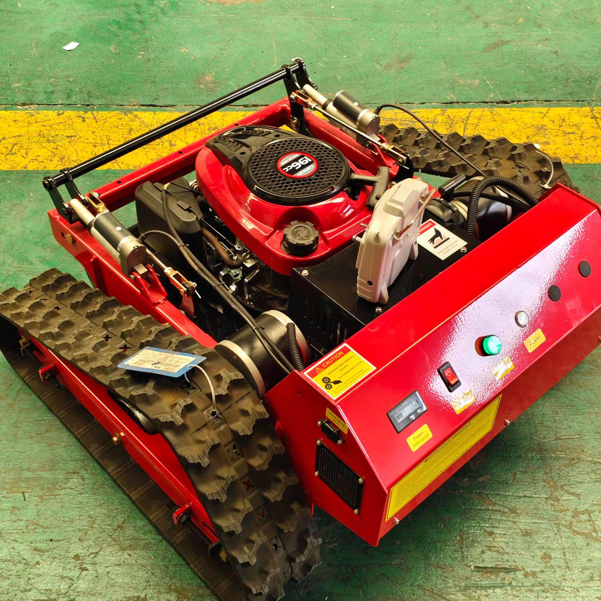 新款智能家用履带割草机 混动式可遥控除草机 碎草杂草割草机