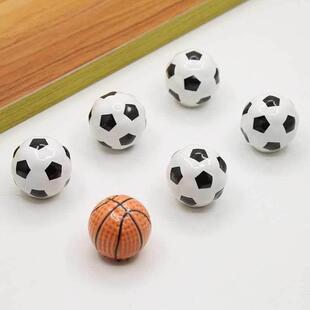 陶瓷拉手圆形卡通足球篮球儿童柜门把手橱柜鞋柜衣柜抽屉单孔拉手