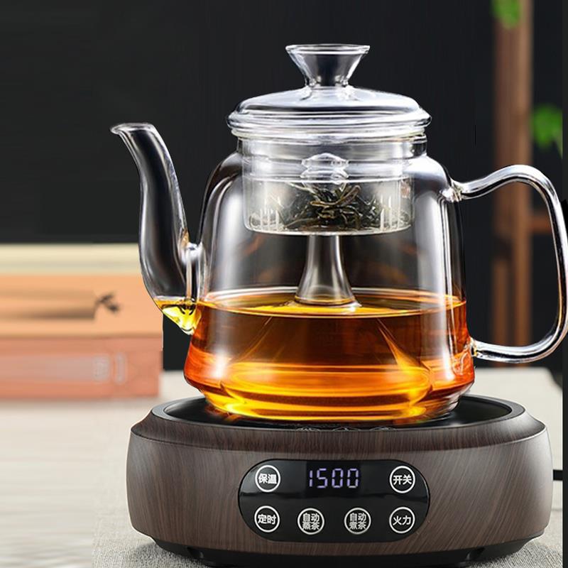 玻璃水壶厚电陶炉加热蒸煮茶壶耐高温普洱茶具功夫花茶黑茶泡茶器