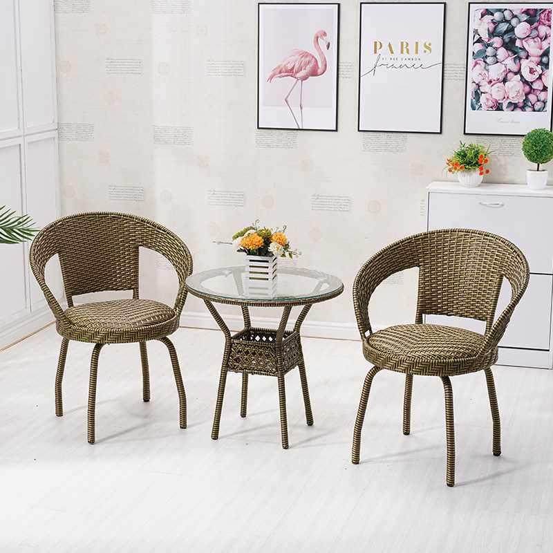 藤椅三件套单人阳台小茶几户外现代简约桌椅组合庭院卧室休闲转椅,基础建材,装饰盖,淘宝优惠券,粉丝福利购,淘宝优惠卷