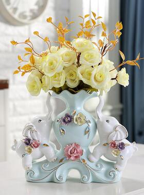 家居饰品创意客厅电视柜摆件现代简约酒柜装饰品陶瓷摆设乔迁礼物