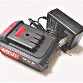 坚锐48VF无刷充电钻手钻往复锯锂电池充电器 迪克48V 小蛮牛 派沃