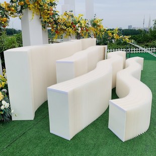 极速瓦楞纸艺自由折台路引曲线甜品D台橱窗装 饰婚庆道具圆柱纸艺