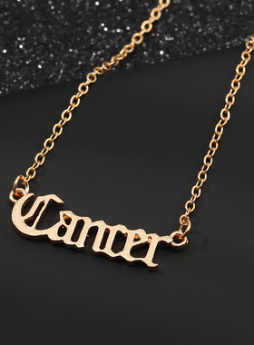 极速new12 Zodiac  jepwelry fashion constellation necklace re