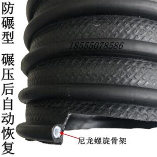 极速。汽车尾气排放管耐高温黑橡胶4S店K/汽车检测抽排专用软管内