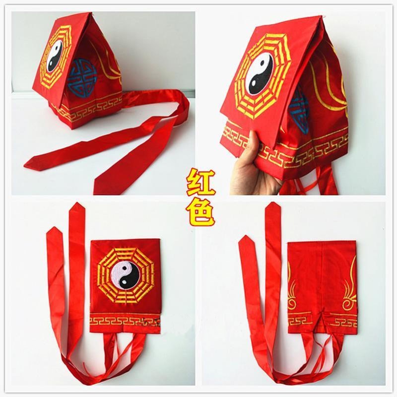 极速道家用品道家l八卦帽帽子帽头饰道帽道巾九梁巾表演道具道士