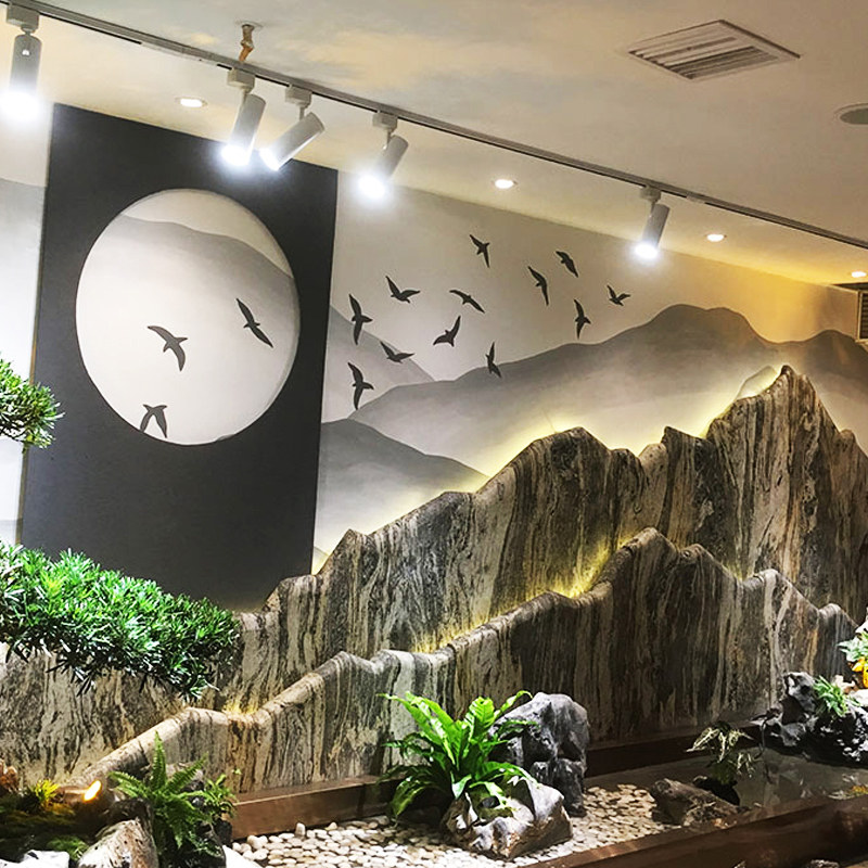新品天然山石雪浪石定制做户外广场庭院景观O摆件新中式风景石切