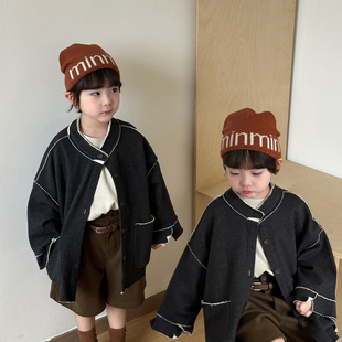 儿童帽子男童针织帽女孩秋冬ins韩系潮牌薄款宝宝瓜皮毛线帽冷帽