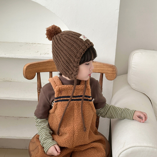 秋冬儿童帽子男童女宝宝护耳帽纯棉内衬可爱保暖女童针织毛线帽