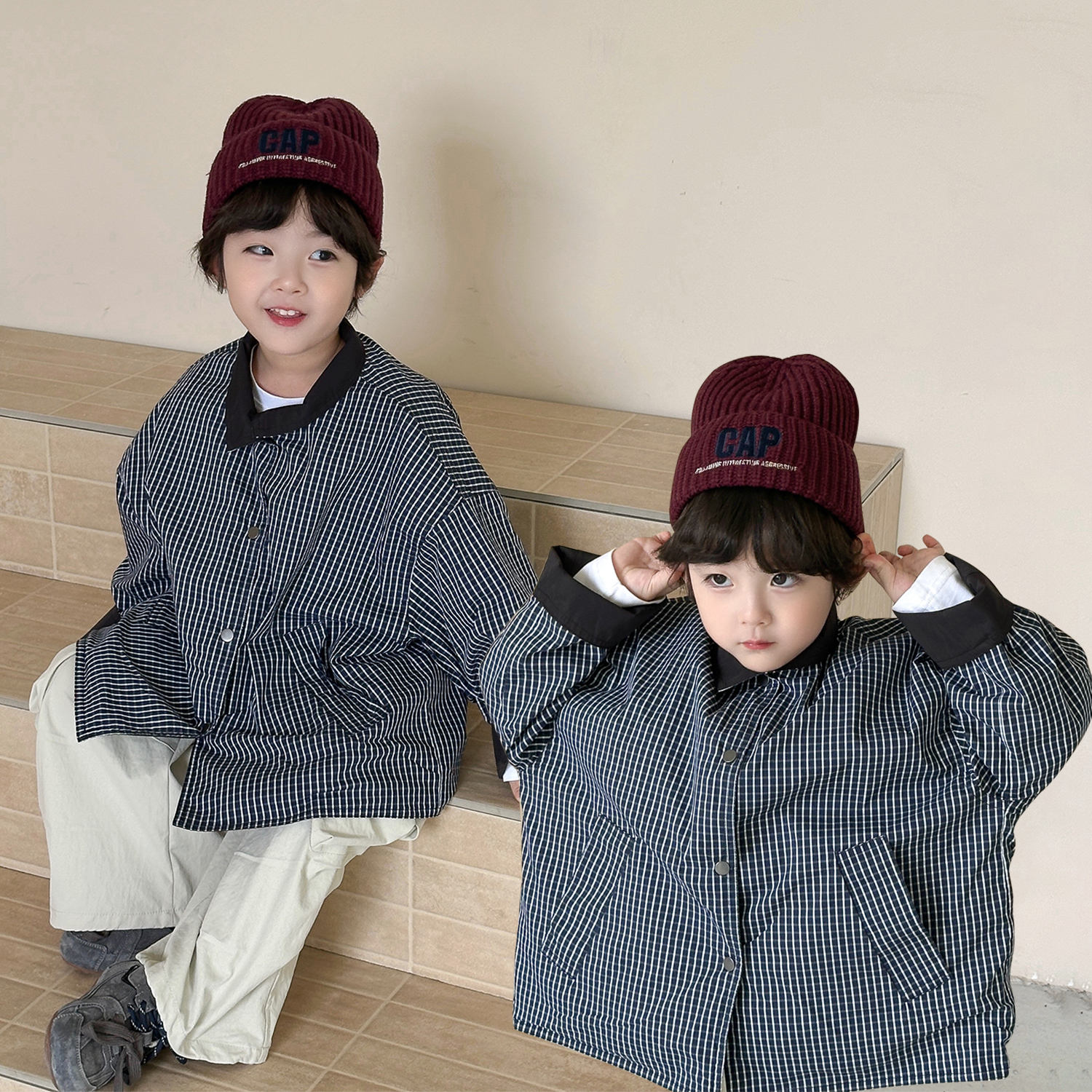 2025新款儿童毛线帽韩系简约