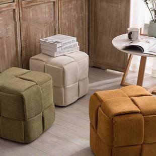 网红ins小矮凳家用茶几小方凳子轻奢沙发凳脚踏坐墩换鞋 凳实木607