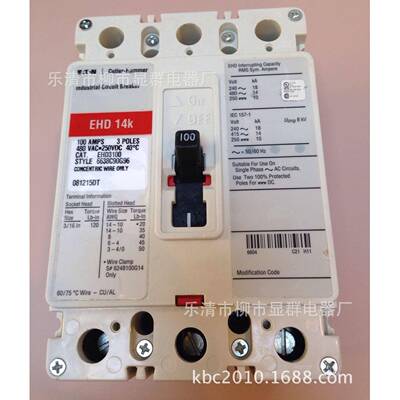 Cutler-Hammer断路器 EHD 14kEHD3100 100 A