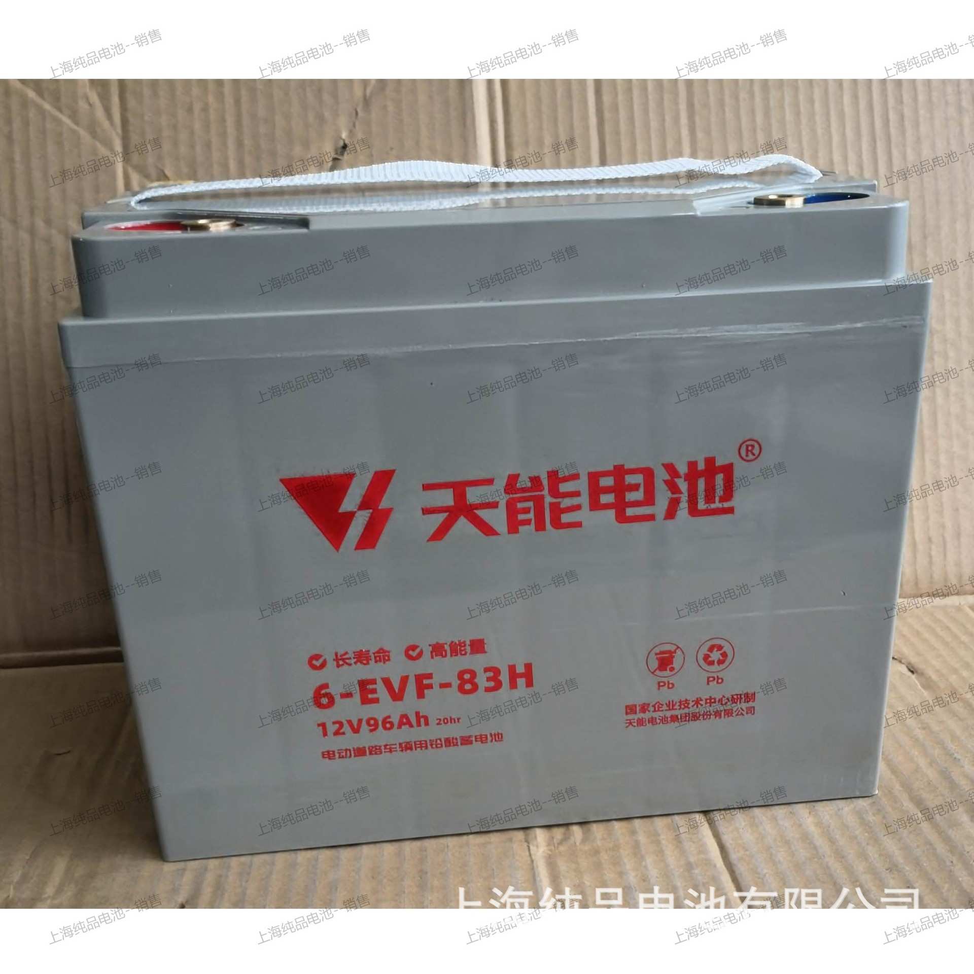 6-EVF-83H天能12V96Ah牵引动力铅酸电瓶搬运车登高车电动车蓄电池