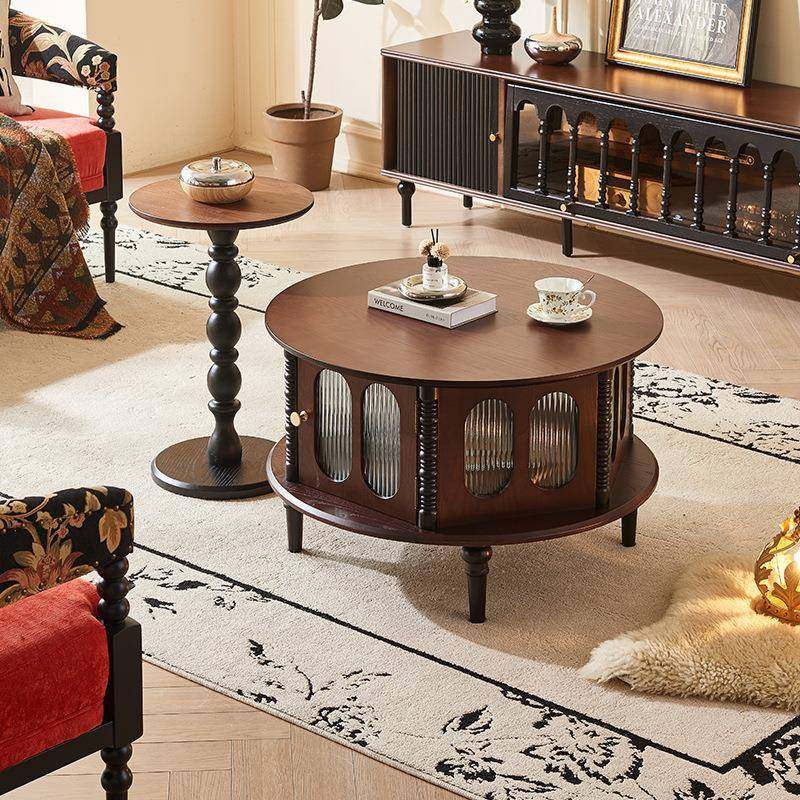 严选法式复古实木茶几客厅多功能小户型储物圆几边几组合小茶桌,鲜花速递/花卉仿真/绿植园艺,其它园艺用品,淘宝优惠券,粉丝福利购,淘宝优惠卷