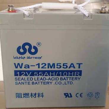 万安蓄电池WA-12M55AT 长寿命12V55AH UPS EPS太阳能 直流屏电源