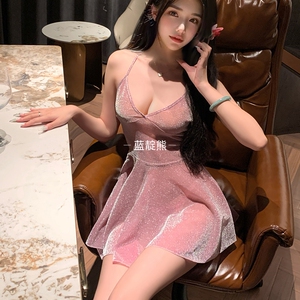 空挡深v连衣裙止步成熟御姐荡领限步反差收腰连衣子圣诞系列