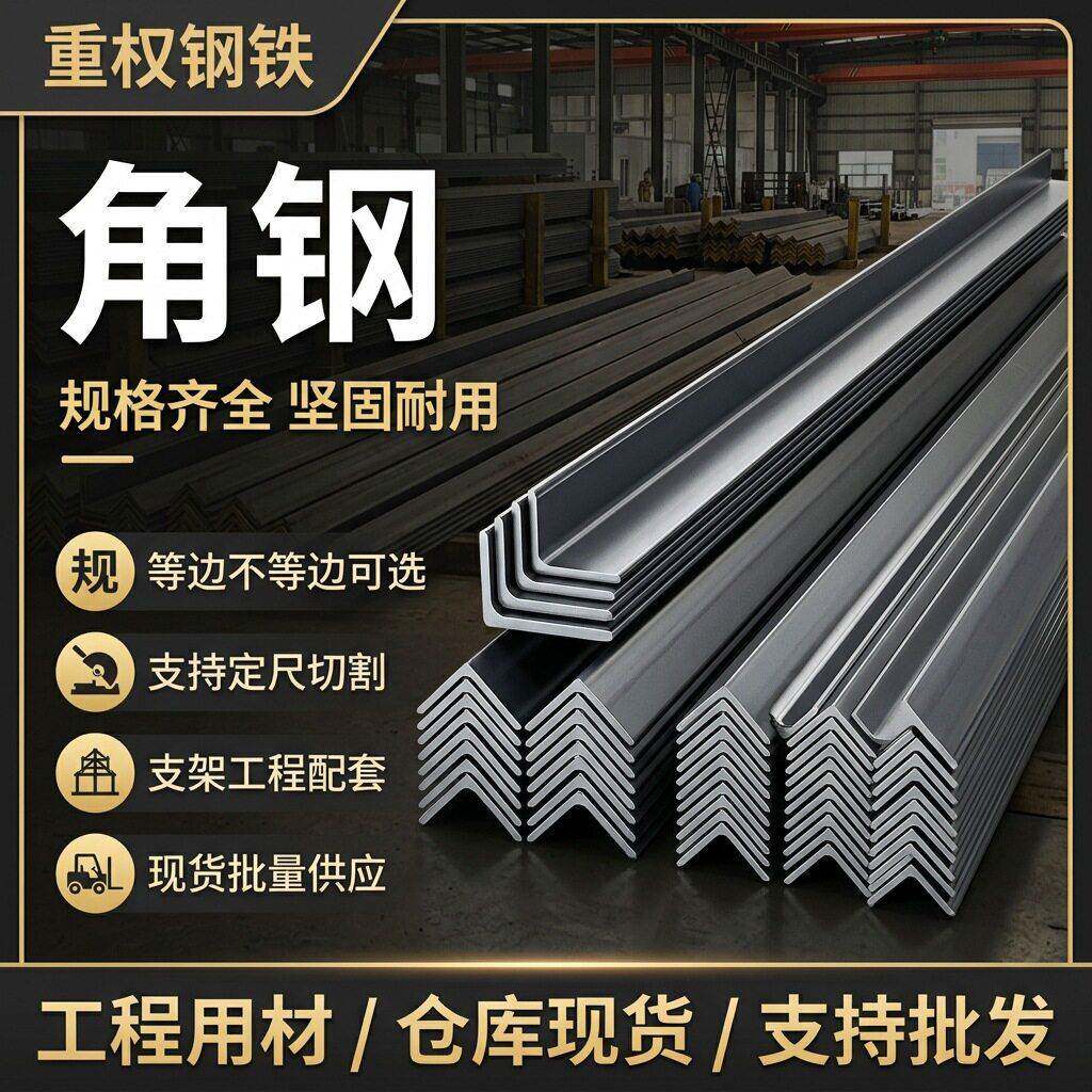 厂家直供L型钢等边角钢角铁电力工程用直角型材六米定尺国标材质