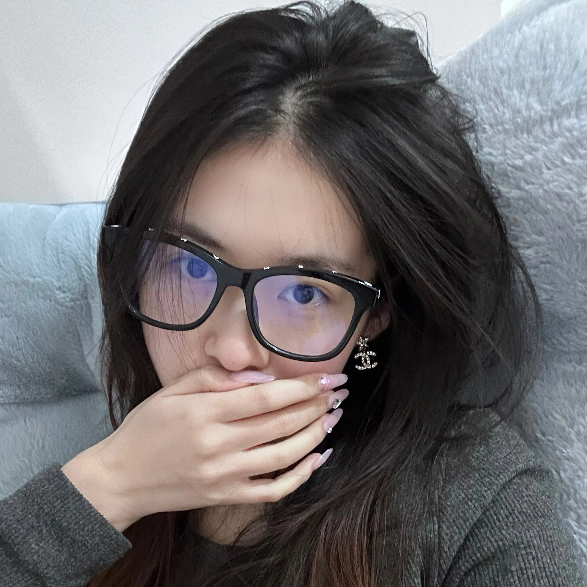 小香风眼镜框女黑框素颜镜ch3392