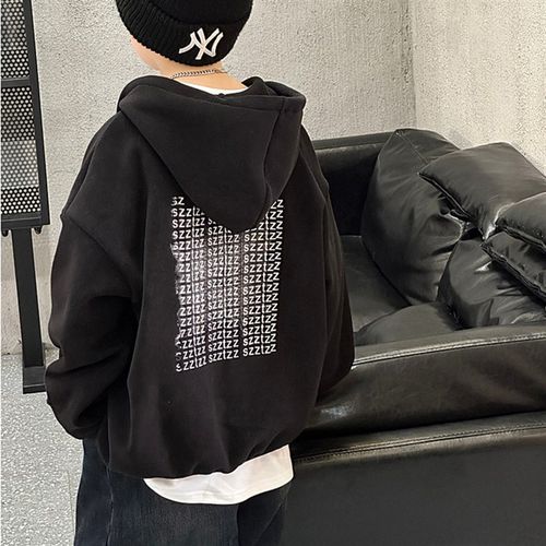 男童加绒卫衣外套春秋款2024新款儿童早秋薄款衣服大童初秋童装潮