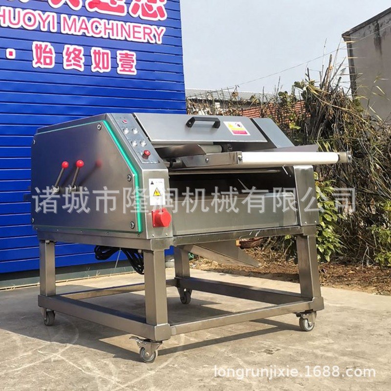 商用鸡脖子专业去皮机 连续式鸡腿鸡脖扒皮机 去皮干净节省人工