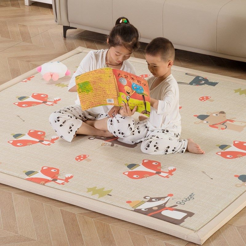 加厚2米x2米爬爬垫凉席宝宝爬行垫客厅家用婴儿防摔垫子地垫儿童,玩具/童车/益智/积木/模型,爬行垫,淘宝优惠券,粉丝福利购,淘宝优惠卷