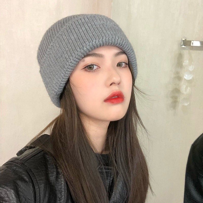帽子女日系秋冬显脸小韩国护耳毛线帽韩版保暖羊毛针织帽冷帽潮男