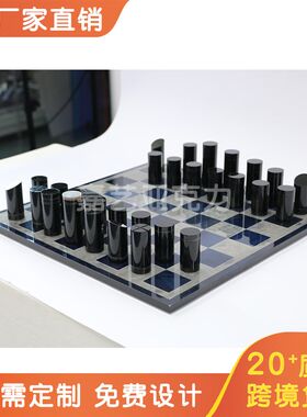 亚克力国际象棋 透明精美礼品象棋 有机玻璃休闲棋盘游戏