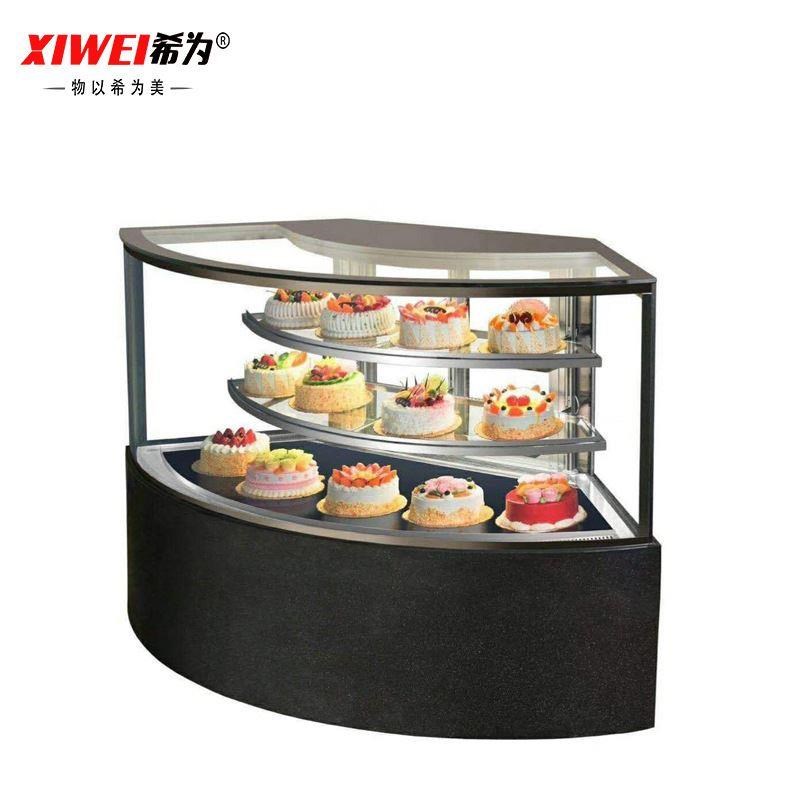 冷藏展示柜商用水果熟食甜品风冷保鲜扇形半圆弧形蛋糕保鲜柜