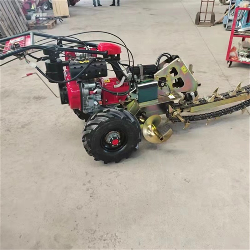 小型链条开沟埋机地面挖沟米深电缆深地线管道开槽机