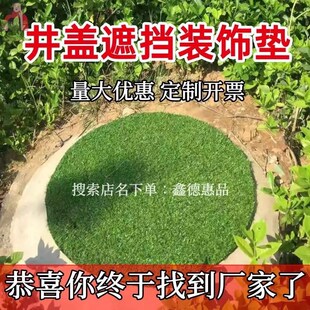 井盖遮挡垫装饰品物绿化地垫子草坪下H水污水美化圆形园室外保护