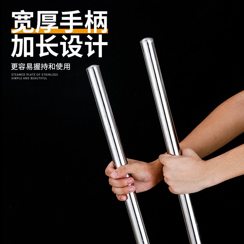 不锈钢长柄油漏勺加厚捞篱大炸篱钢丝篱大捞网大漏商用长捞勺