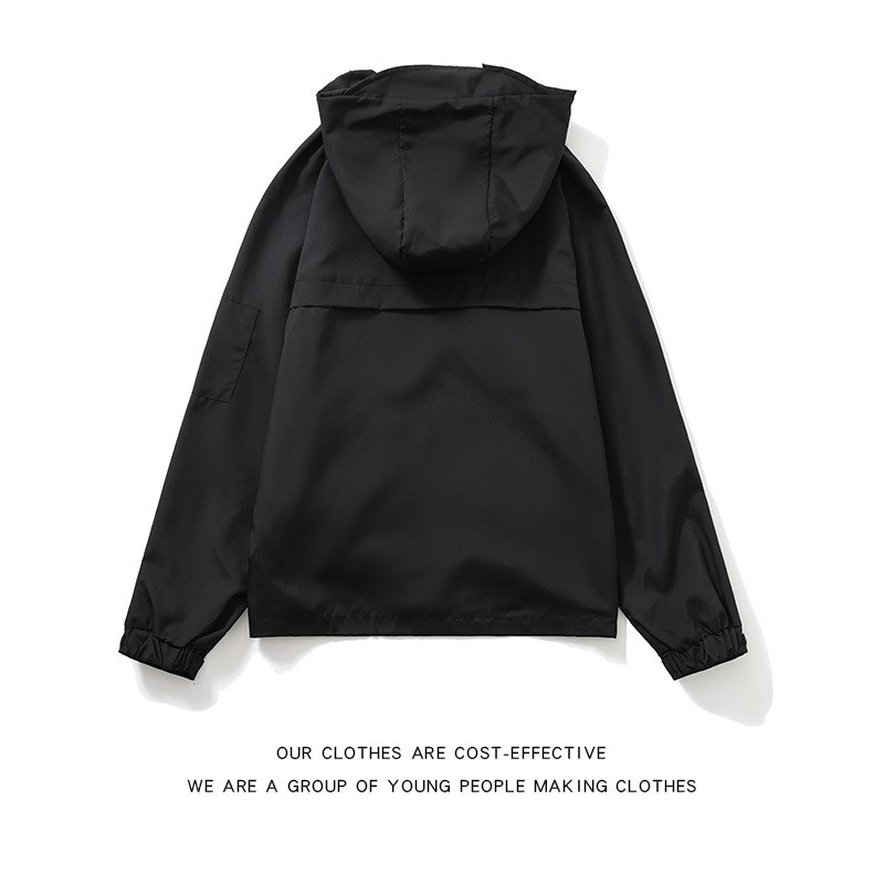 美式机能风冲锋衣男春秋薄款连帽外套潮牌高级感户外宽松工装夹克