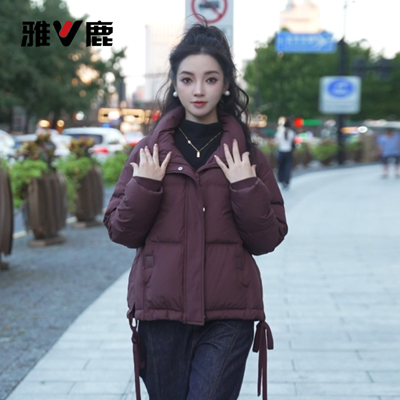 雅鹿2025年冬季新款短款羽绒服