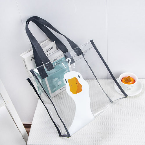 PVC透明手提袋新款手提包包女