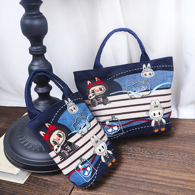 拉布布手提袋卡通可爱帆布包女生