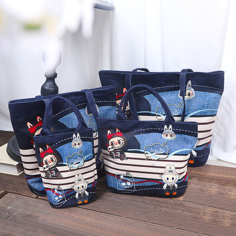 秋冬新款拉布布手提包网红帆布包女生时尚休闲大容量可爱手提袋子,箱包皮具/热销女包/男包,时尚帆布包,淘宝优惠券,粉丝福利购,淘宝优惠卷