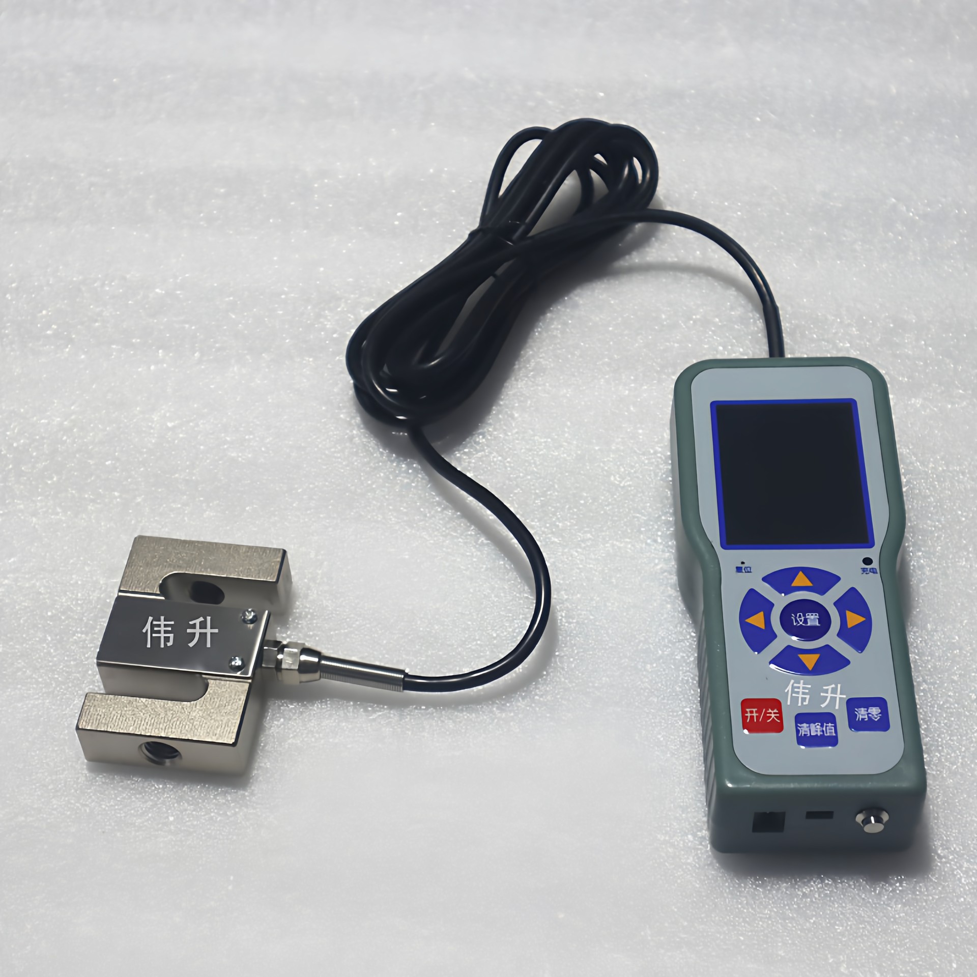 S型数显拉压力计100kg厂家工业级数字拉力计1KN便携式压力仪