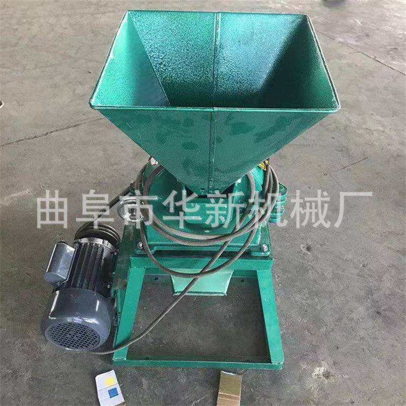 玉米面齿盘粉碎机电动高粱大豆磨面机自吸式小型家用饲料打粉机