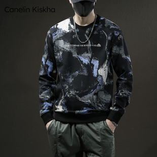 2025新款 卫衣男士 美式 潮流休闲外套男款 Canelin 打底衫 Kiskha秋季
