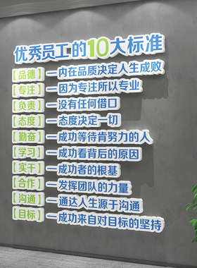 企业团队文化办公室墙面装饰布置公司形象会议背景激励志标语贴纸