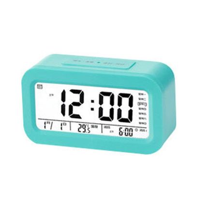 智能懒人贪睡感光充电款LED数字钟 语音版简约时尚学生宿舍闹钟