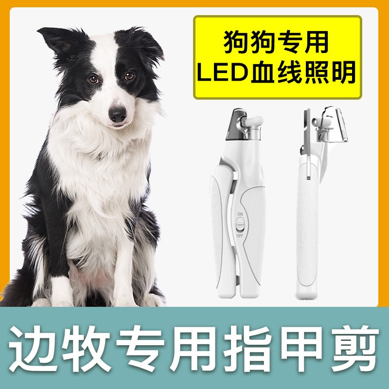 边牧专犬用狗狗指甲剪指甲刀指甲钳宠物照血线带灯新手专用