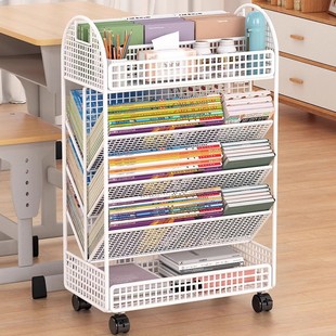 教室桌边书架课桌侧边收纳置物架子文件架落地书架办公室工位神G