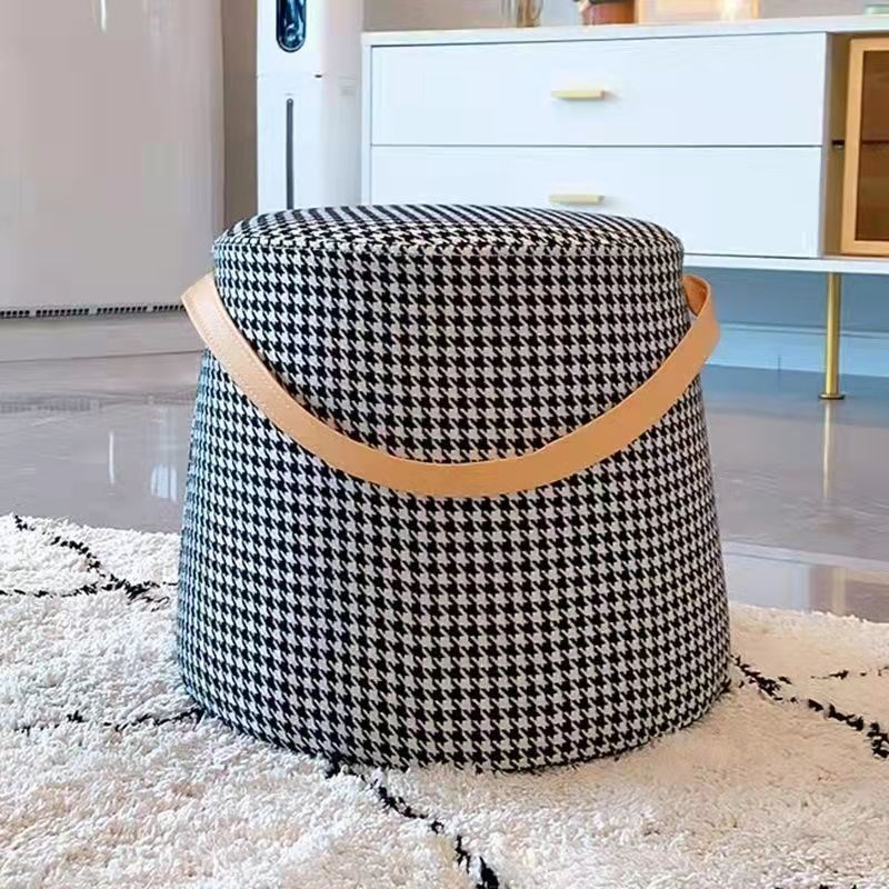 实木换鞋穿鞋凳布艺小凳子矮凳沙发时尚个性创意多用途实用小椅子