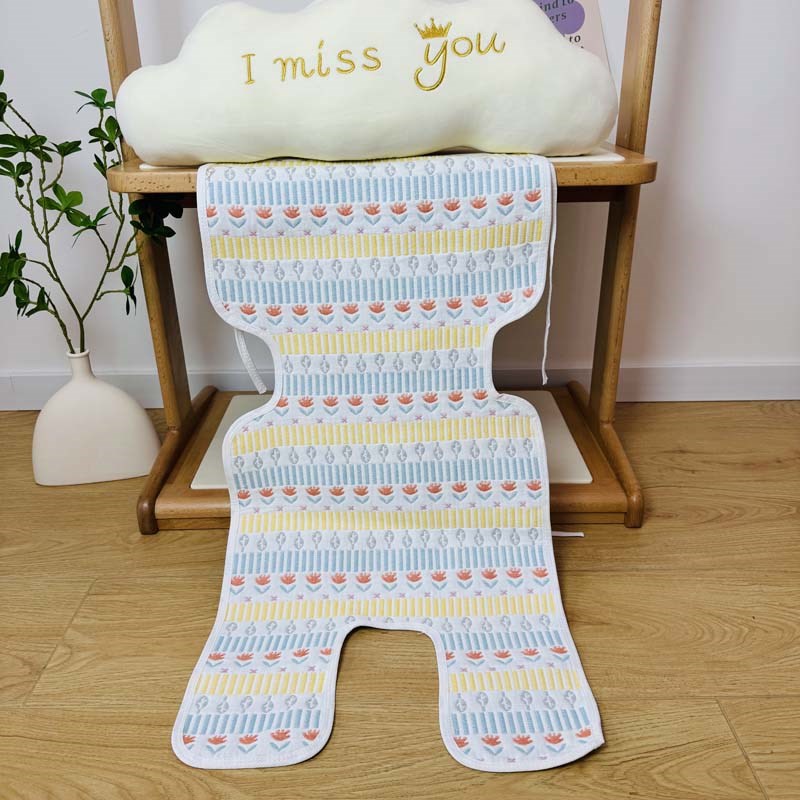 宝宝儿童推车软凉席六层纱布软席凉席婴儿餐车餐椅安全座椅通用